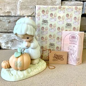 “October” A PRECIOUS MOMENTS Porcelain Figurine 1988